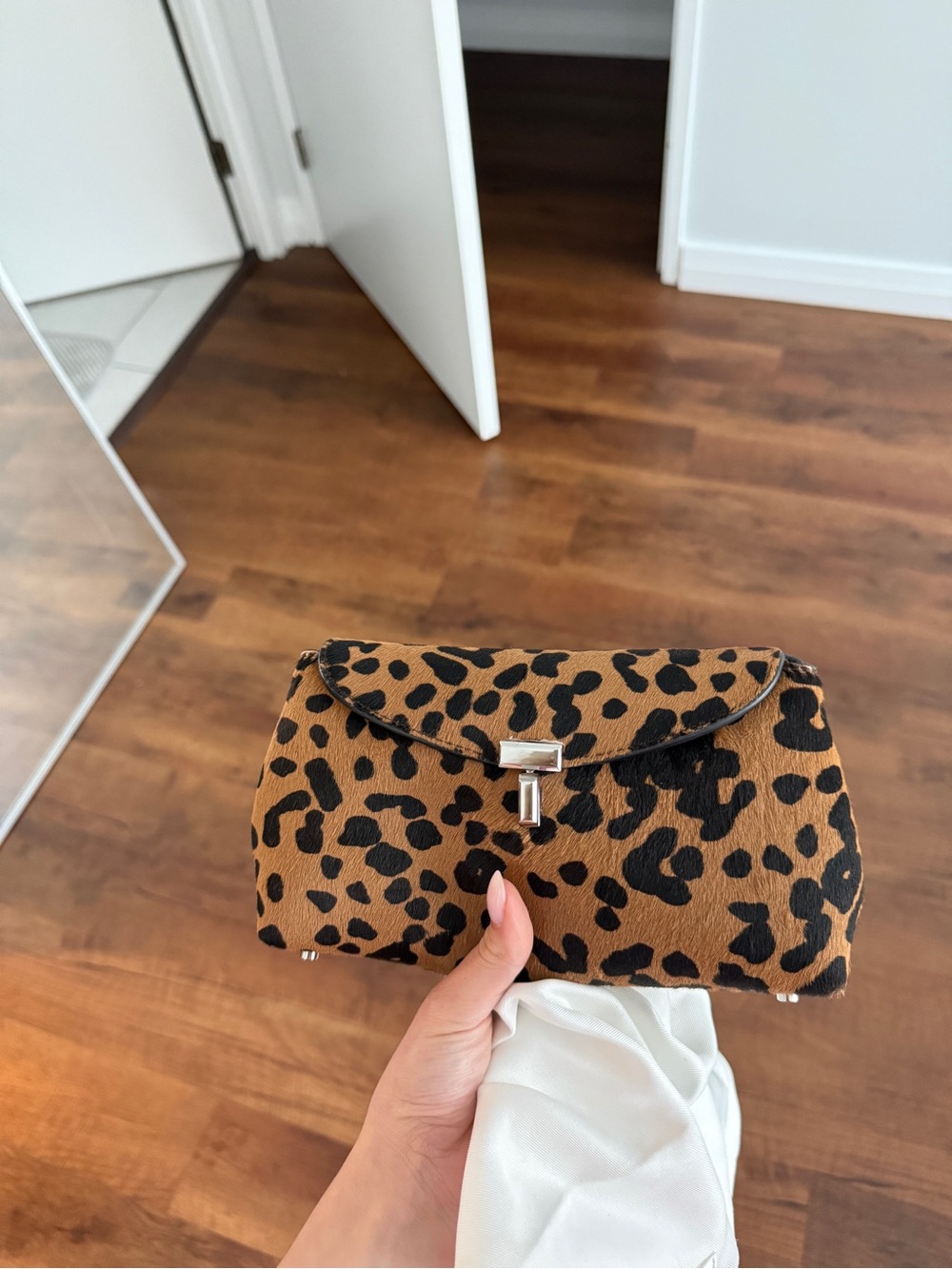 Toteme Leopard Print Ponyhair Clutch - Picture 3 of 5